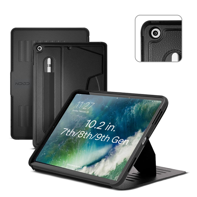 ZUGU CASE for iPad 10.2 Inch 7th / 8th / 9th Gen (2021/2020/2019) Protective, Thin, Magnetic Stand, Sleep/Wake Cover - Black (Model #s A2197 / A2198 / A2200 / A2270 / A2428 / A2429 / A2430) Black - iPad (7th/8th/9th Gen) 10.2 IN - LeoForward Australia