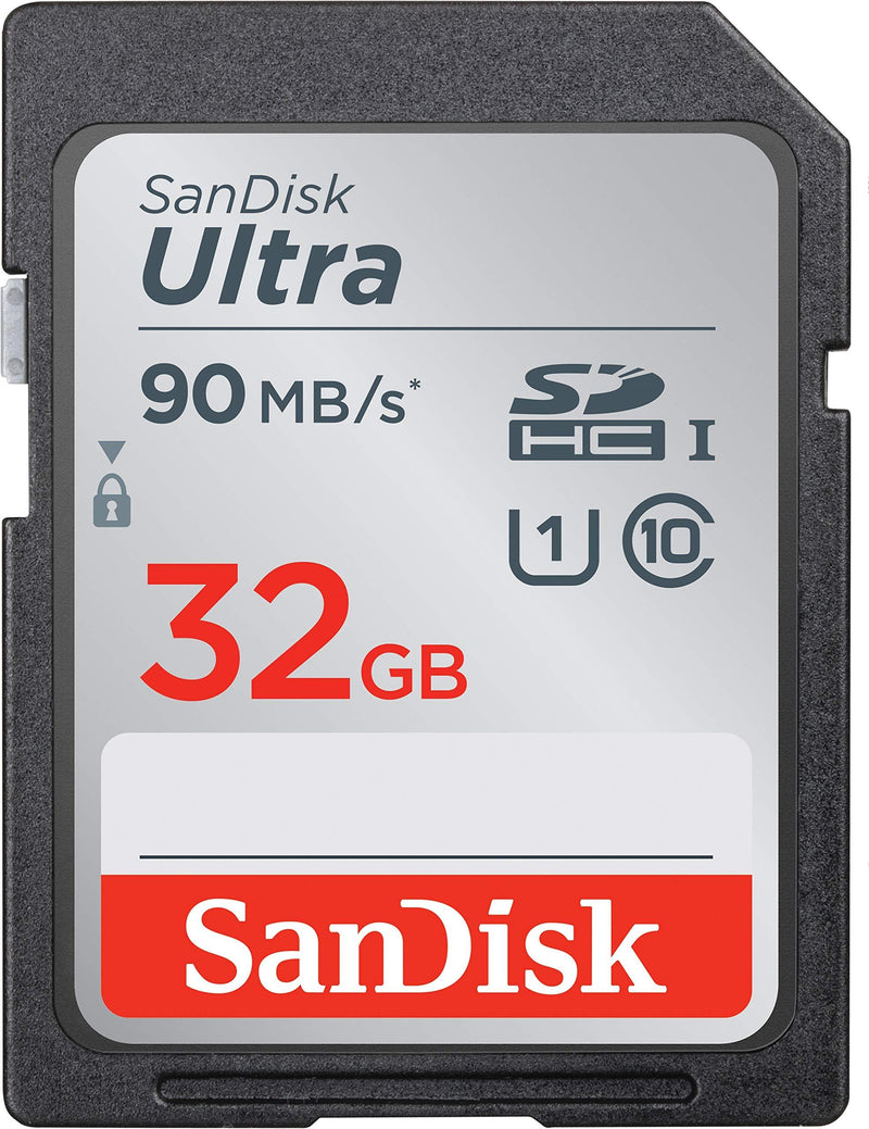 SanDisk 32GB Ultra SDHC UHS-I Memory Card - 90MB/s, C10, U1, Full HD, SD Card - SDSDUNR-032G-GN6IN - LeoForward Australia
