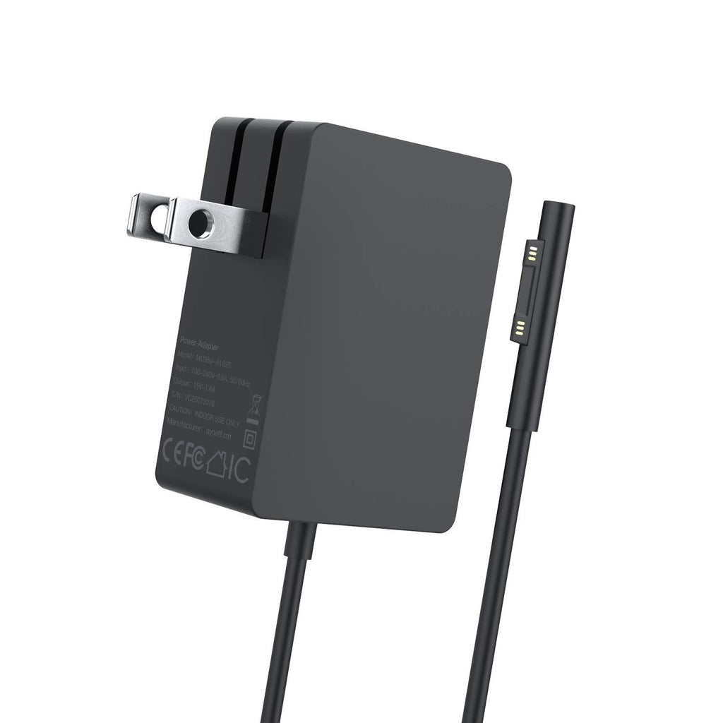  [AUSTRALIA] - Surface Go Charger, AYNEFF 24W 15V 1.6A Surface Charger Wall Power Supply Compatible with Microsoft Surface Go Surface Pro 6/ Pro 5/ Pro 4/ Pro 3, Surface Laptop, Power Cable 5.9ft Folding Compact