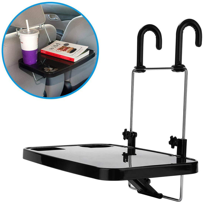  [AUSTRALIA] - ifory Multi-Functional Tablet Holder, Portable Car Vehicle Seat Back Mount Tray, Foldable Hanging Laptop Desk and Car Dining Food Drink Desk Cup Holder