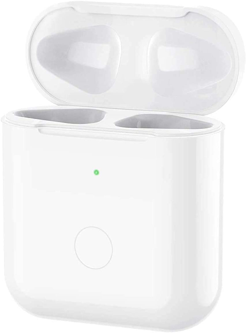  [AUSTRALIA] - BLANDSTRS Wireless Charging Case Replecement Compatible for Airpods 1&2, Airpod Qi Wireless Charging Replacement Case, Airpods Charger Case with Pairing Sync Button, NO AIRPODS, White