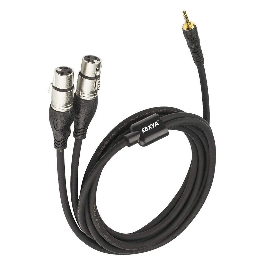  [AUSTRALIA] - 3.5mm Cable to TS Cable (6ft, Dual XLR Male to 3.5mm, 1 Pack) 6ft