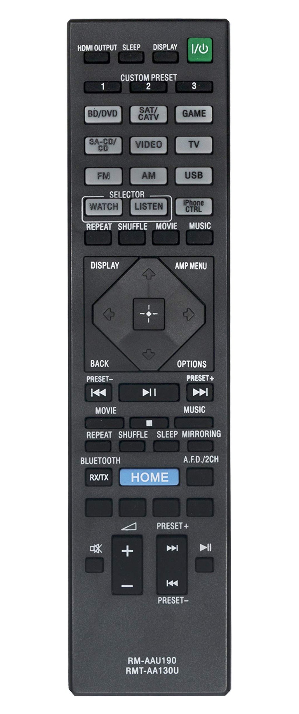 RM-AAU190 RMT-AA130U Replaced Remote fit for Sony AV Receiver STR-DH750 STR-DH550 149301411 STR-DN860 STR-DN1060 Home Theater - LeoForward Australia