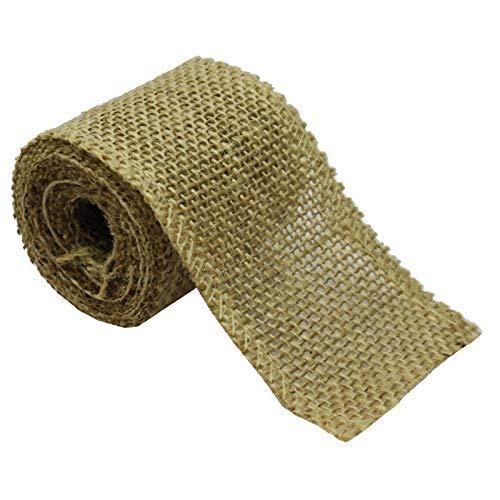  [AUSTRALIA] - IMPRINT 2" Wide Burlap/Jute Fabric Craft Ribbon Rollm, About 2 Meters Length