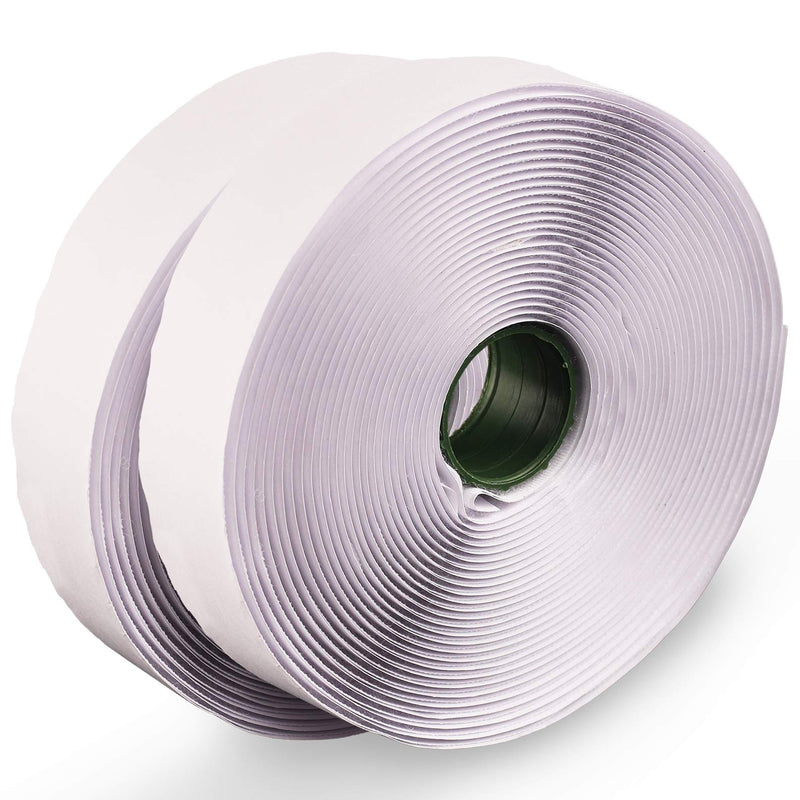  [AUSTRALIA] - LLPT Hook and Loop Tape Color White 1 Inch x 23 Feet Each Roll Heavy Duty Adhesive Hook Loop Strip Mounting Tape for Indoor and Outdoor (HTW130) 1" x 23 Ft