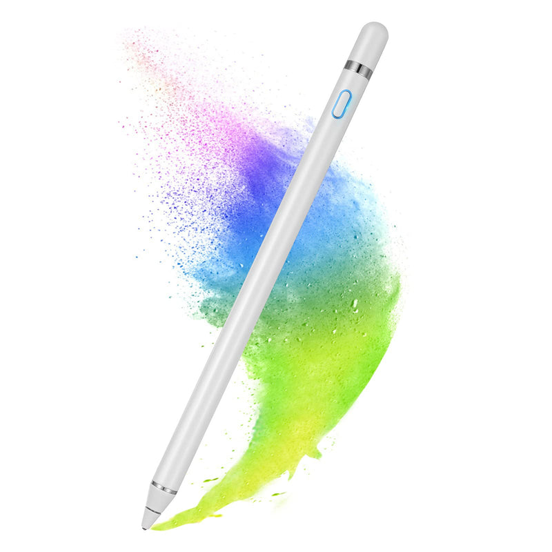 Stylus Pen for Touch Screens, Active Pen Digital Pencil Fine Point Compatible with iPhone iPad and Other Tablets (White) white - LeoForward Australia