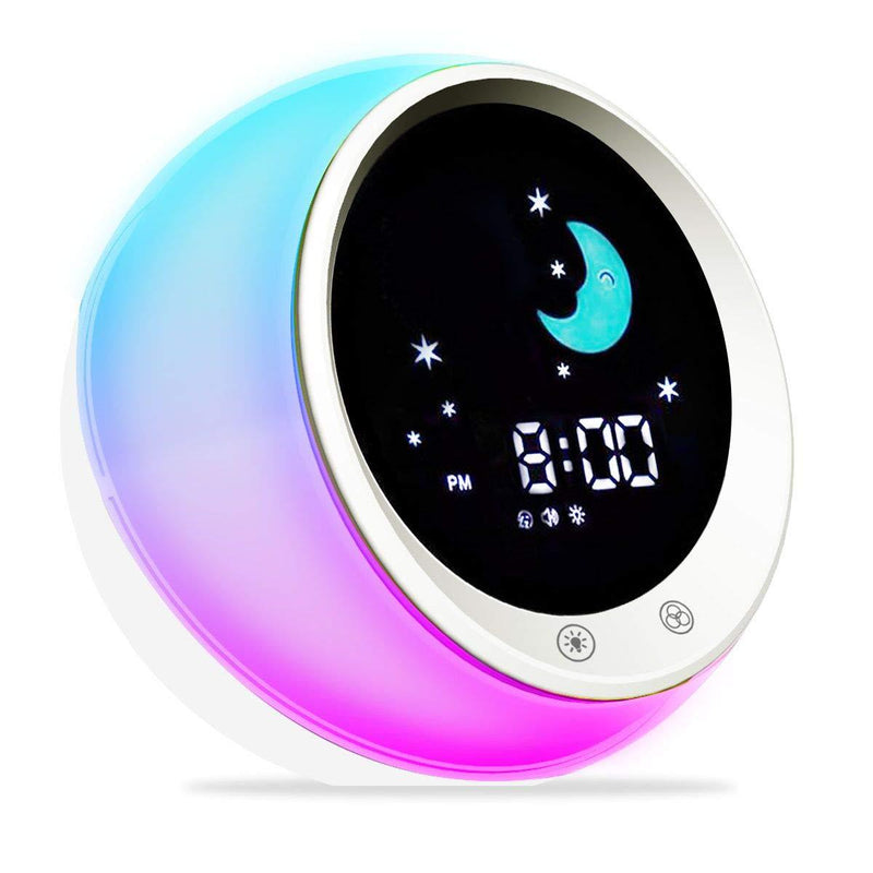  [AUSTRALIA] - Time to Wake Alarm Clock for Kids, Children's Sleep Trainer, Kids Wake Up Light, Sleep Sound Machine White