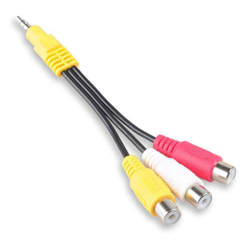 NEORTX 3.5mm Plug Male to 3 RCA Female Adapter Audio Video Cable for AV, Audio, Video, LCD TV, HDTV - LeoForward Australia