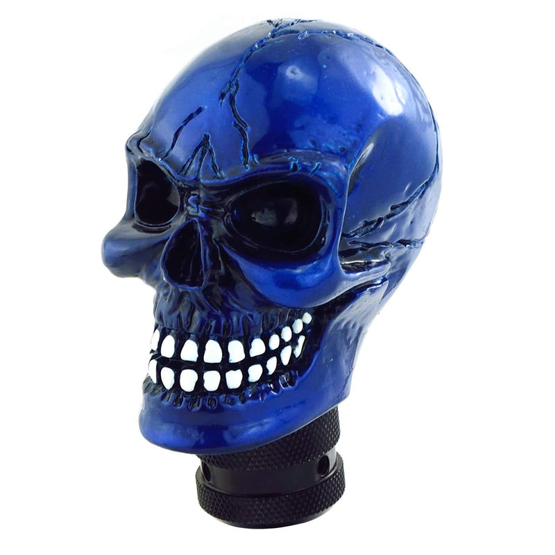  [AUSTRALIA] - Lunsom Skull Gear Shift Head Resin Shifter Knob Car Transmission Shifting Stick Handle Fit Universal Automatic Manual Vehicle (Navy Blue) Navy Blue