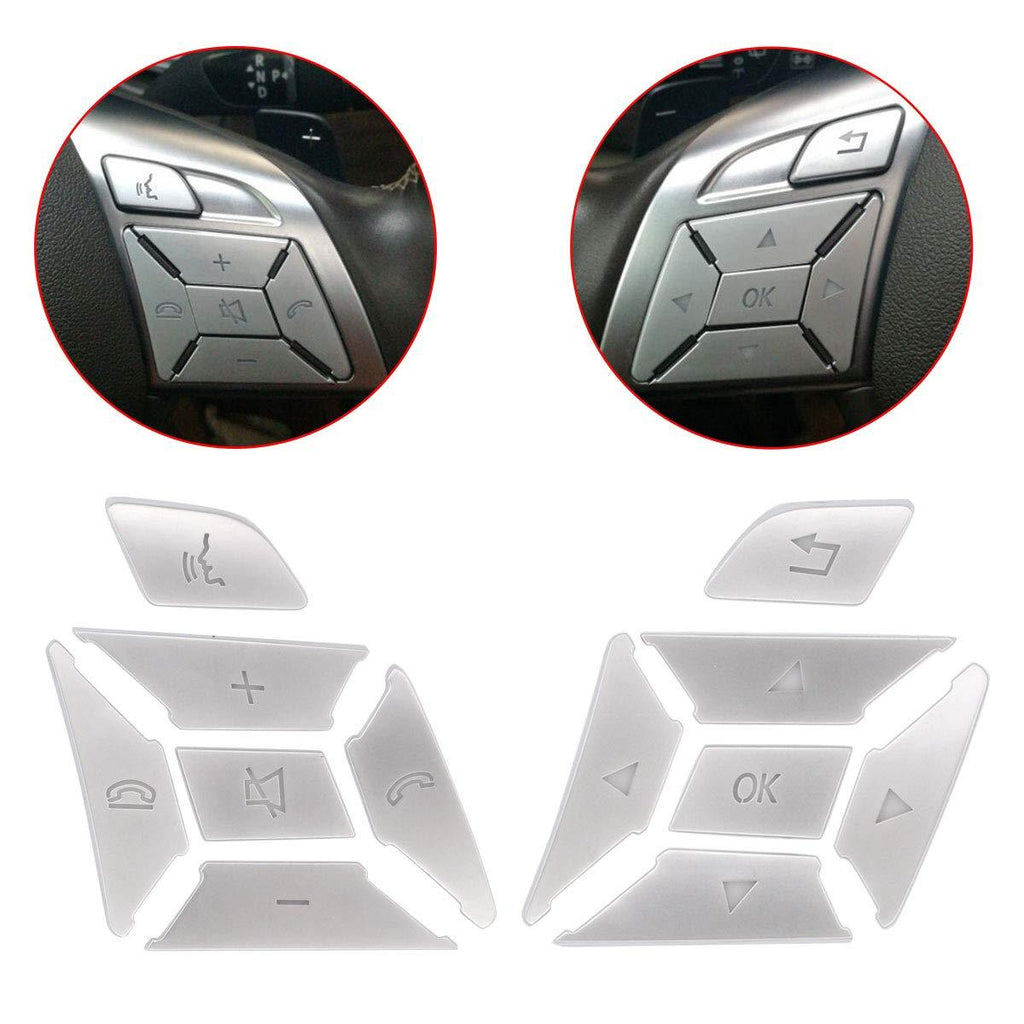  [AUSTRALIA] - XtremeAmazing Steering Wheel Button Trim Cover Cap Sticker Silver