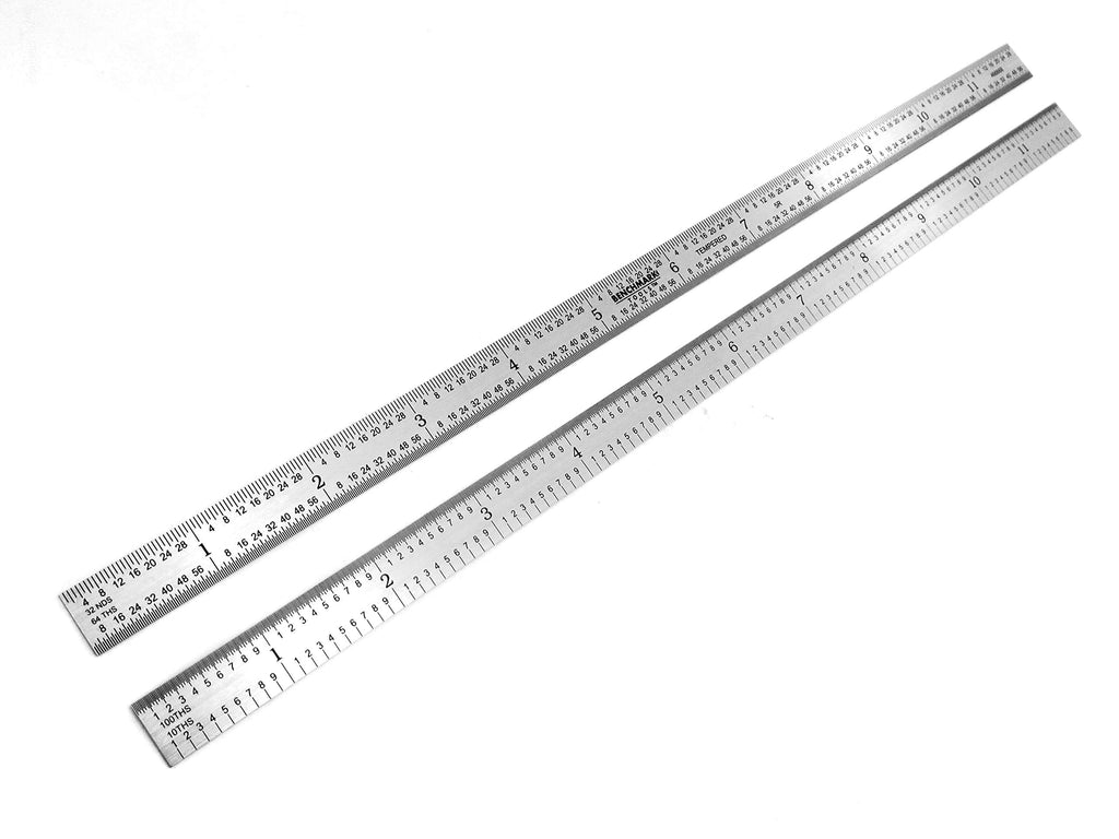  [AUSTRALIA] - Benchmark Tools 466668 Flexible 12 Inch 5R Machinist Rule with 1/10, 1/100, 1/32 and 1/64 Markings Tempered Stainless Steel with Brushed Finish Conforms to EEC-1 Accuracy Standards (1)