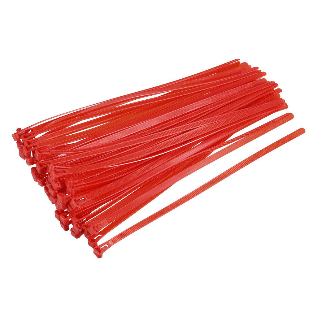  [AUSTRALIA] - uxcell 60pcs Reusable Cable Ties 18 Inch x 0.3 Inch Adjustable Nylon Zip Ties Wraps Red