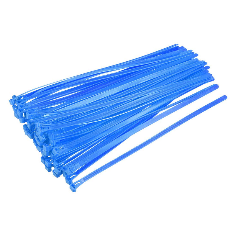  [AUSTRALIA] - uxcell 60pcs Reusable Cable Ties 16 Inch x 0.3 Inch Adjustable Nylon Zip Ties Wraps Blue