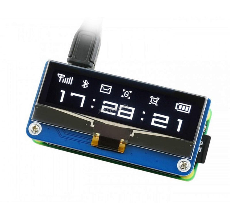  [AUSTRALIA] - 2.23 inch OLED Display HAT for Raspberry Pi 2B/3B/4B/Zero/Zero W Jetson Nano 128×32 Pixels SPI/I2C Interface @XYGStudy