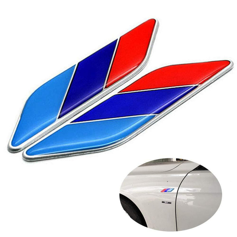 LLJ 2Pcs/Pair 3D Tricolor Flag Emblem Badge for All Models - LeoForward Australia