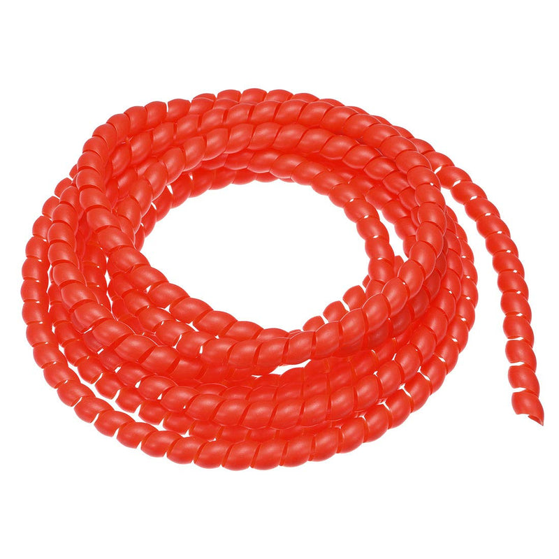  [AUSTRALIA] - uxcell Flexible Spiral Tube Wrap Cable Management Sleeve 10mm X 12mm Computer Wire Manage Cord 3 Meters Length Red