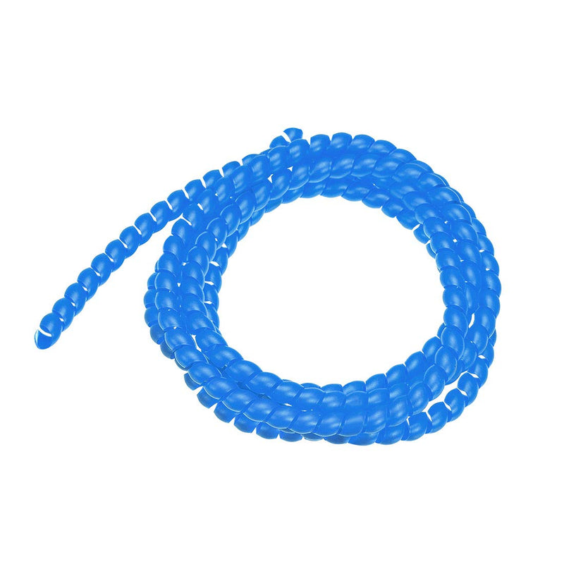  [AUSTRALIA] - uxcell Flexible Spiral Tube Wrap Cable Management Sleeve 8mm X 10mm Computer Wire Manage Cord 2 Meters Length Blue