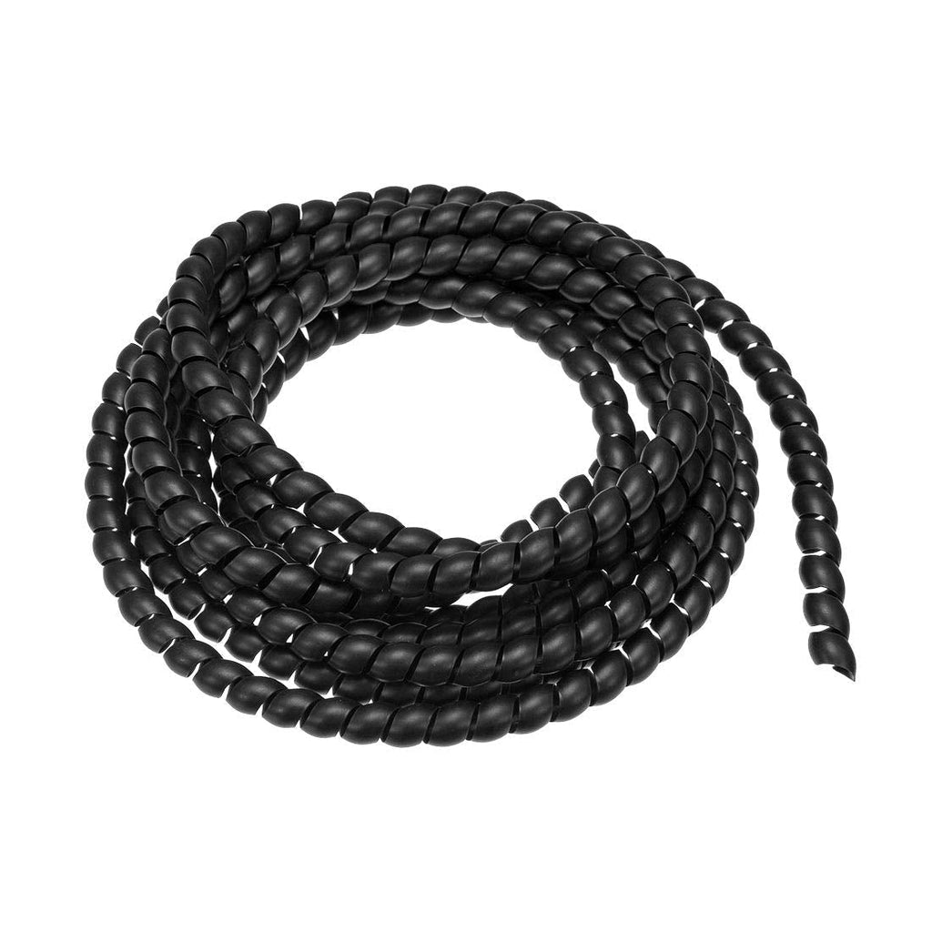  [AUSTRALIA] - uxcell Flexible Spiral Tube Wrap Cable Management Sleeve 10mm X 12mm Computer Wire Manage Cord 3 Meters Length Black