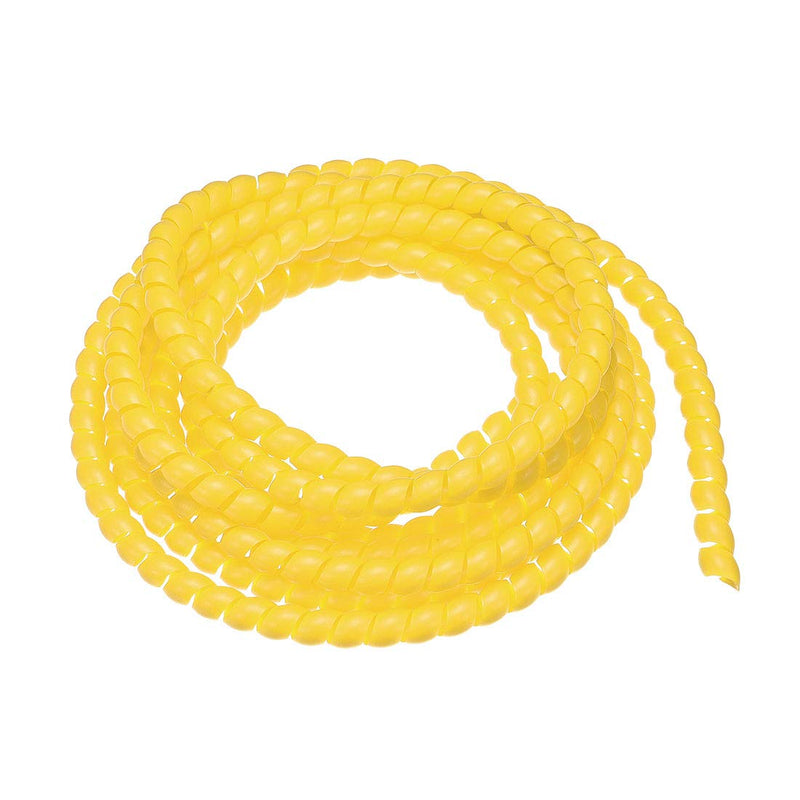  [AUSTRALIA] - uxcell Flexible Spiral Tube Wrap Cable Management Sleeve 8mm X 12mm Computer Wire Manage Cord 3 Meters Length Yellow