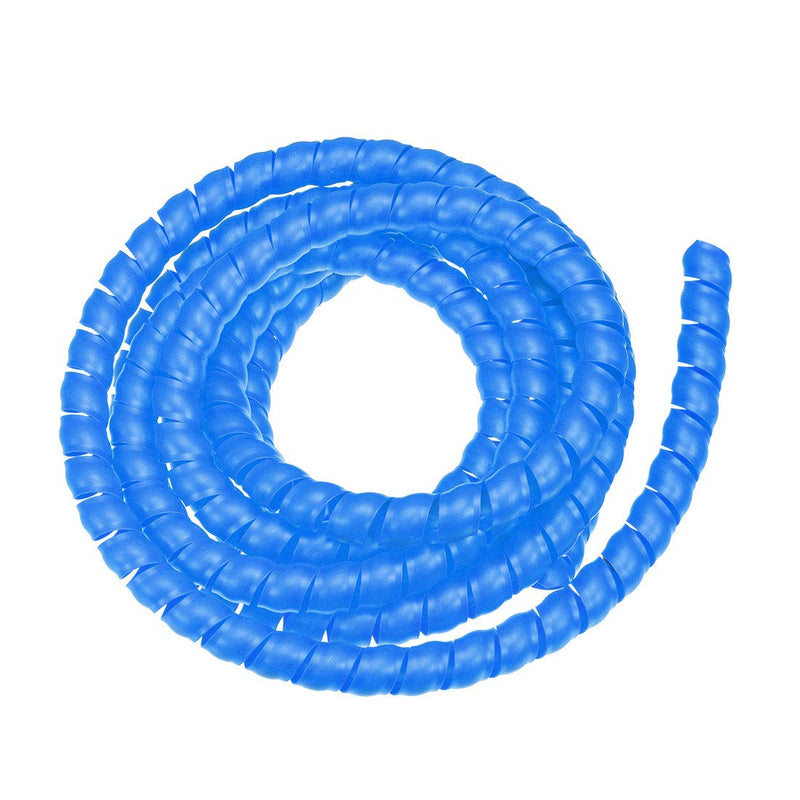  [AUSTRALIA] - uxcell Flexible Spiral Tube Wrap Cable Management Sleeve 16mm X 19mm Computer Wire Manage Cord 3 Meters Length Blue