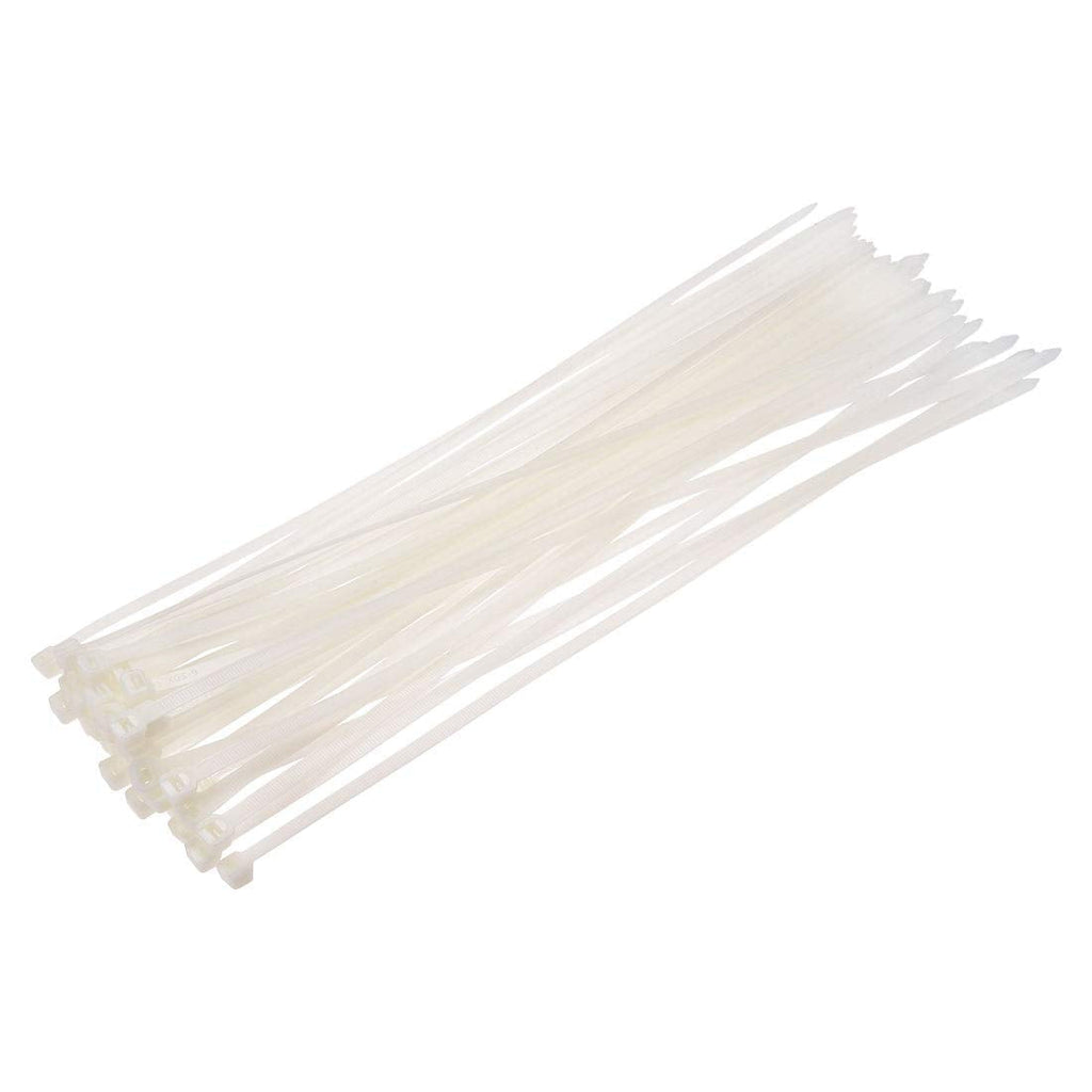  [AUSTRALIA] - uxcell 60pcs Cable Zip Ties 18 Inch x 0.2 Inch Self-Locking Nylon Tie Wraps White