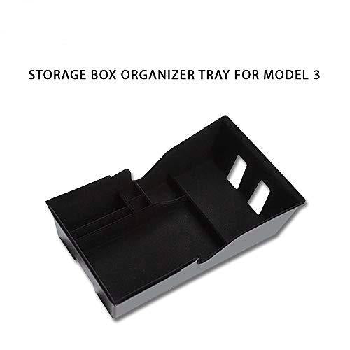  [AUSTRALIA] - CoolKo Center Console Armrest Storage Box Organizer Tray Floaked Accessory Compatible with Model 3 & Y B. Tray - Floaked