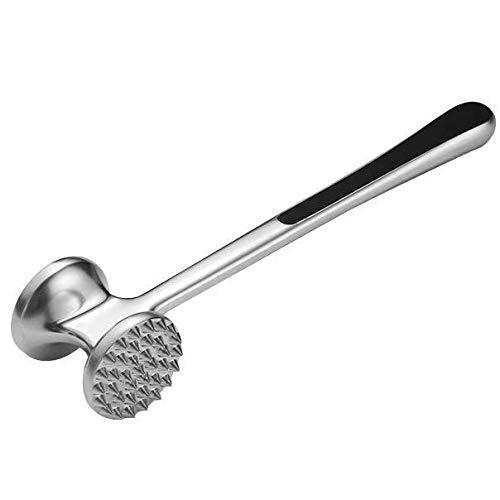  [AUSTRALIA] - Meat Tenderizer Stainless Steel 304 Hammer Mallet Tool 9" Length Dual-sided Tenderizers Softener for Tenderizing Steak, Beef, Chicken, Lamb and Minced Meat