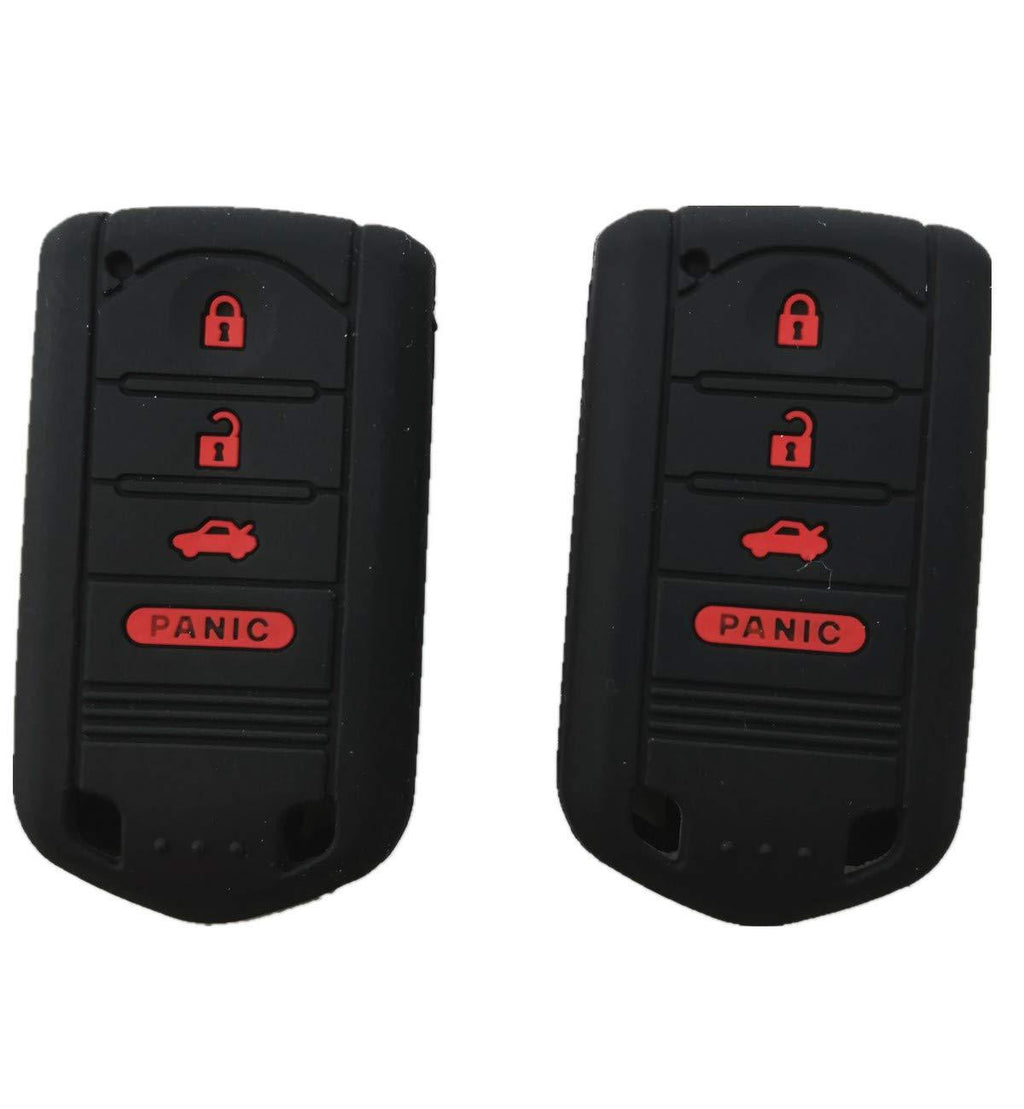  [AUSTRALIA] - Silicone Smart Key Fob Covers Case Protector Keyless Remote Holder for Acura MDX TL TLX ZDX RDX TSX RL ZD IL M3N5WY8145 (Not fit Engine Hold FOB) Black OEM Part Number 267F-5WY8145