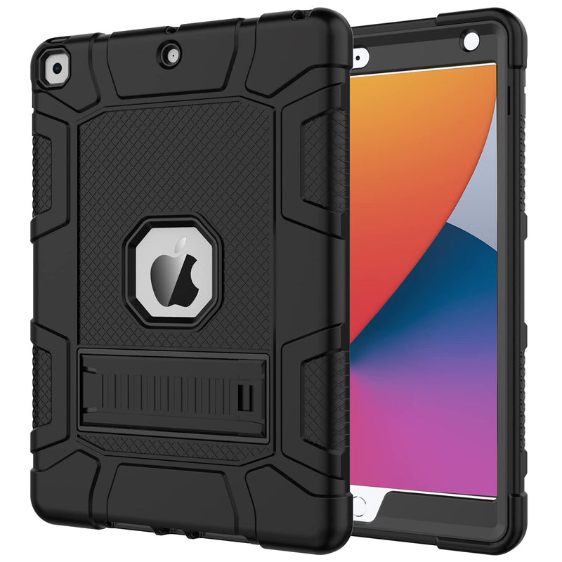 [AUSTRALIA] - Azzsy Case for iPad 9th Generation / iPad 8th Generation / iPad 7th Generation (10.2 Inch, 2021/2020/2019 Model), Slim Heavy Duty Shockproof Rugged Protective Case for iPad 10.2 inch,Black black