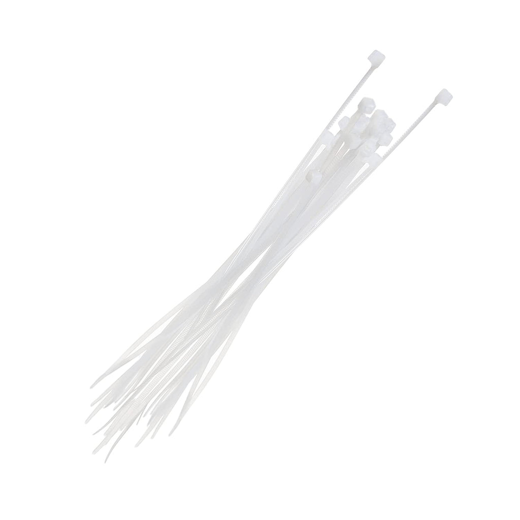  [AUSTRALIA] - Fielect Label Tags Type Nylon Plastic Tie Wraps Premium Cable Zip Tie White 100Pcs 200mm Long 4mm Wide Label Type 4x200mm