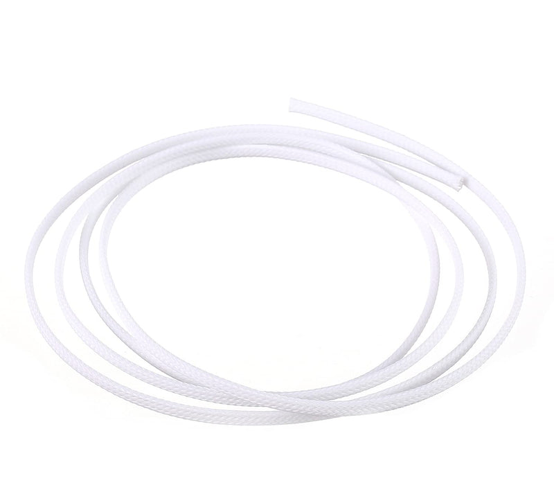  [AUSTRALIA] - Othmro 1.5m/4.92ft PET Expandable Braid Cable Sleeving Flexible Wire Mesh Sleeve White