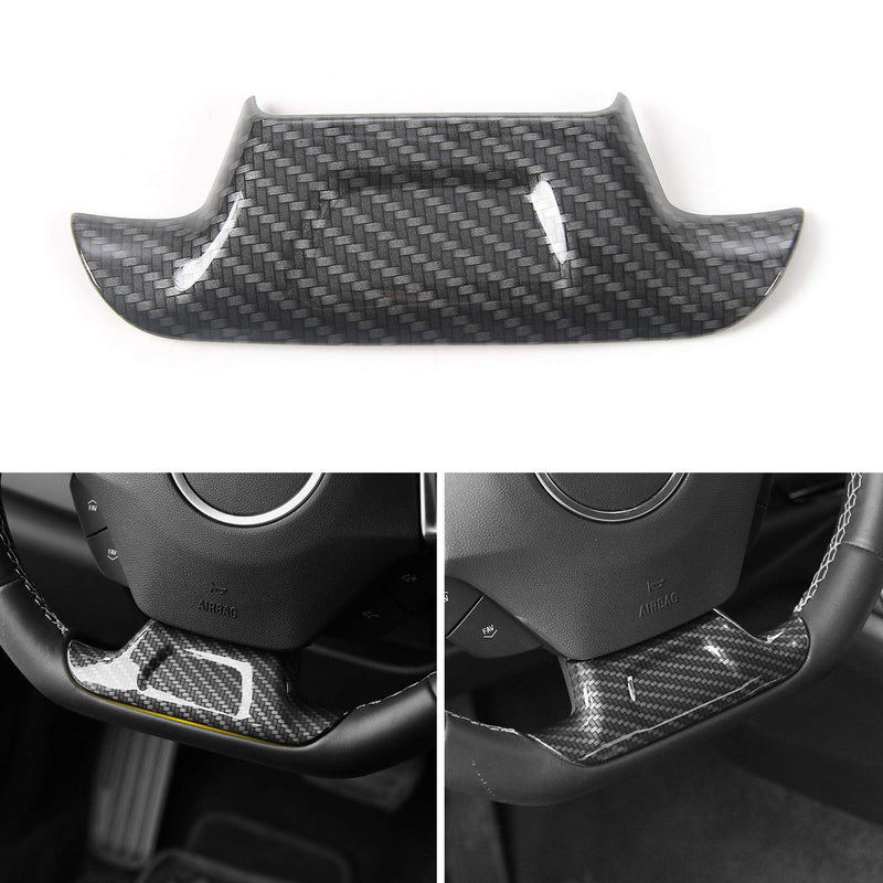  [AUSTRALIA] - RT-TCZ for Camaro Accessories Steering Wheel Trim Decoration ABS Trim Cover for Chevrolet Camaro Interior Accessories 2017 Up (Carbon Fiber 1Pc)