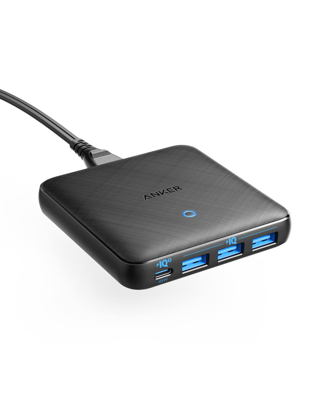  [AUSTRALIA] - USB C Charger, Anker 65W 4 Port PIQ 3.0 & GaN Fast Charger Adapter, PowerPort Atom III Slim Wall Charger with a 45W USB C Port, for MacBook, USB C Laptops, iPad Pro, iPhone, Galaxy, Pixel and More