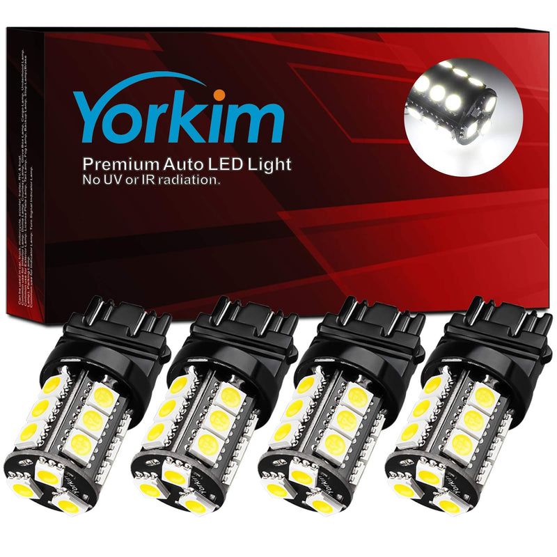 Yorkim 3157 LED Light Bulbs White Super Bright, 3056 3156 3156A 3057 4057 3157 4157 T25 LED Bulbs for Brake Lights, Backup Reverse Lights, Reverse Tail Lights - Pack of 4 - LeoForward Australia