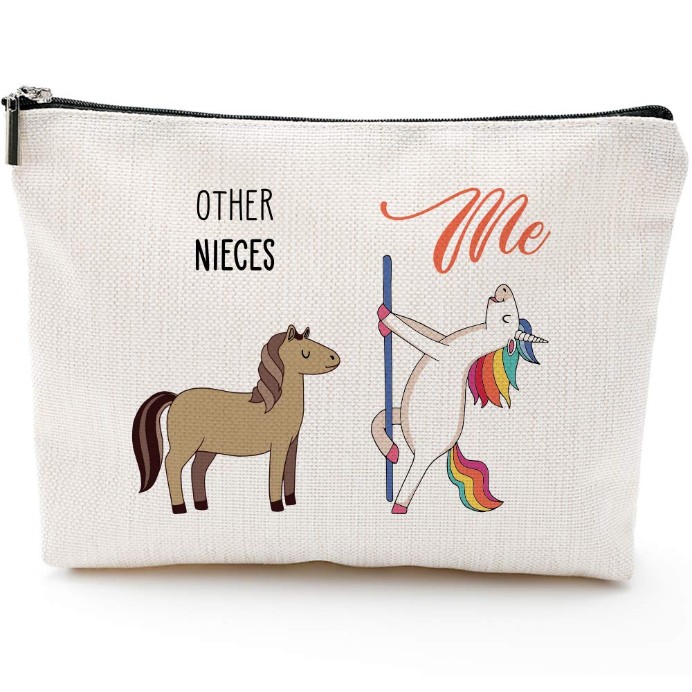 Aunt Gift, Funny Aunt gifts,Niece Gifts from Aunt,Funny Gifts for Niece,NieceBirthday Gift,Makeup Bag, Make Up Pouch,Unicorn (Makeup bag- Niece Unicorn) - LeoForward Australia