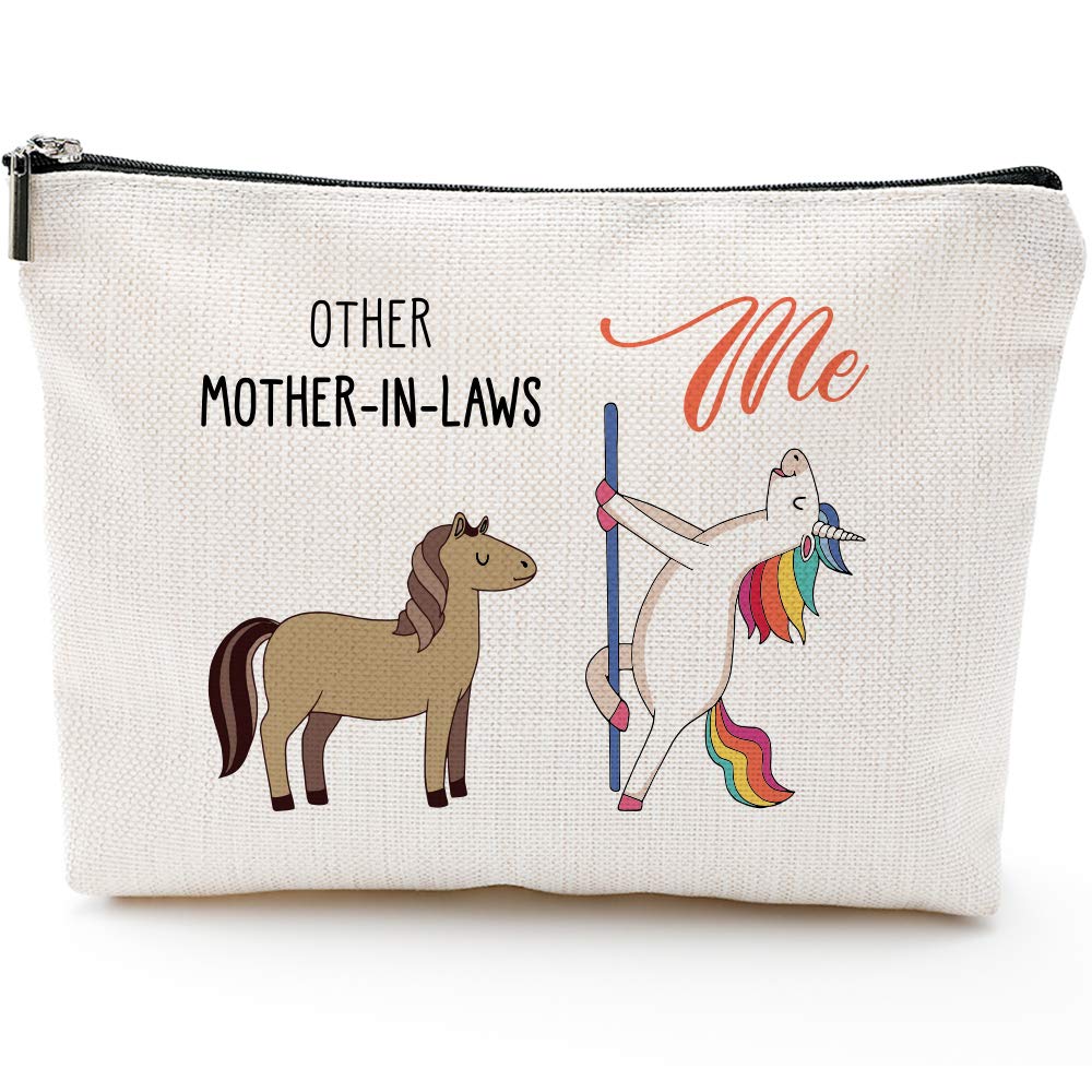 Mother in Law Gifts from Daughter in Law,Funny Mother In Law Gift, Mother In law Makeup Bag, Mother-in-Law Birthday Gift,Makeup Bag, Make Up Pouch,Funny Handle Bag,🏆 Prize for Mother - LeoForward Australia