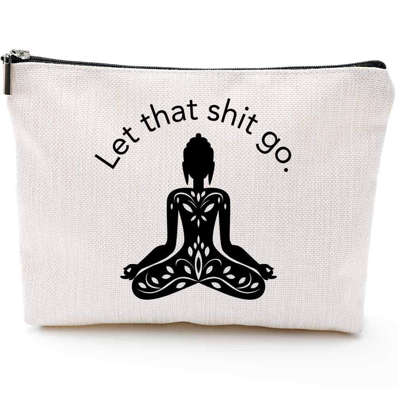 Yoga Gifts, Let That Go,Funny Yoga Gifts,Makeup bag,Storage bag - Zen Gift- Motivational Yoga Gifts for Women - LeoForward Australia