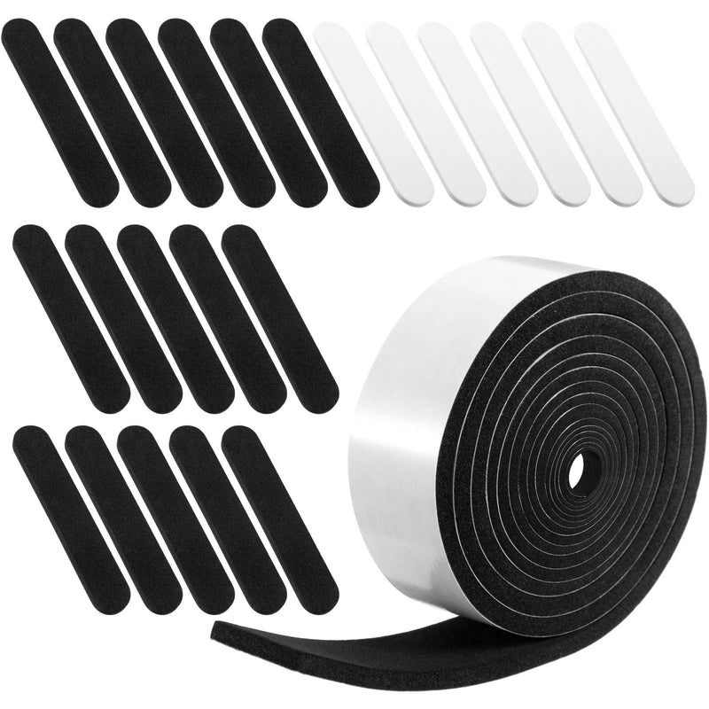  [AUSTRALIA] - Outus 23 Pieces Hat Size Tape Hat Size Reducer Foam Reducing Tape Roll Self Adhesive for Hat Cap Black