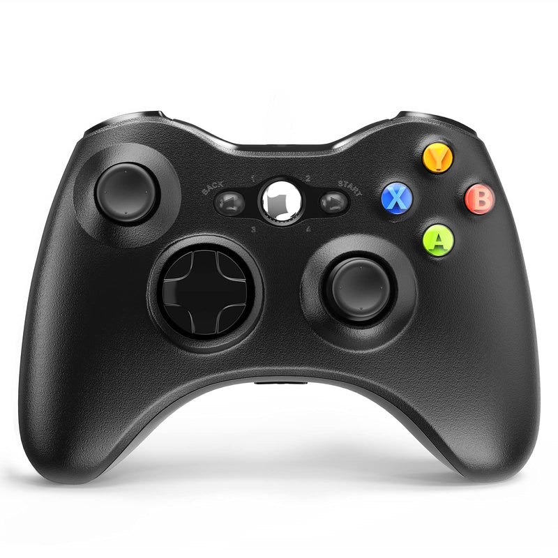  [AUSTRALIA] - Wireless Controller for Xbox 360, YAEYE 2.4GHZ Gamepad Joystick Wireless Controller Compatible with Xbox 360 and PC Windows 7,8,10 with Receiver (Black) Black