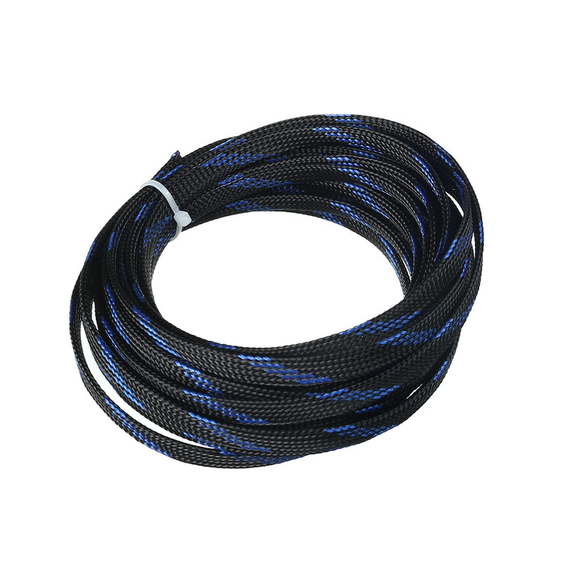  [AUSTRALIA] - Othmro 5m/16.4ft PET Expandable Braid Cable Sleeving Flexible Wire Mesh Sleeve Dark Blue 8mm*5m