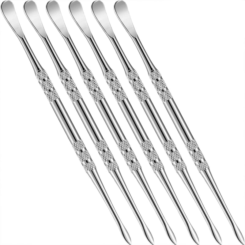  [AUSTRALIA] - 6 Pieces Wax Carving Tool Wax Tool Carving Tool Stainless Steel Sculpting Tool Spoon 4.75 Inch (Silver) Silver