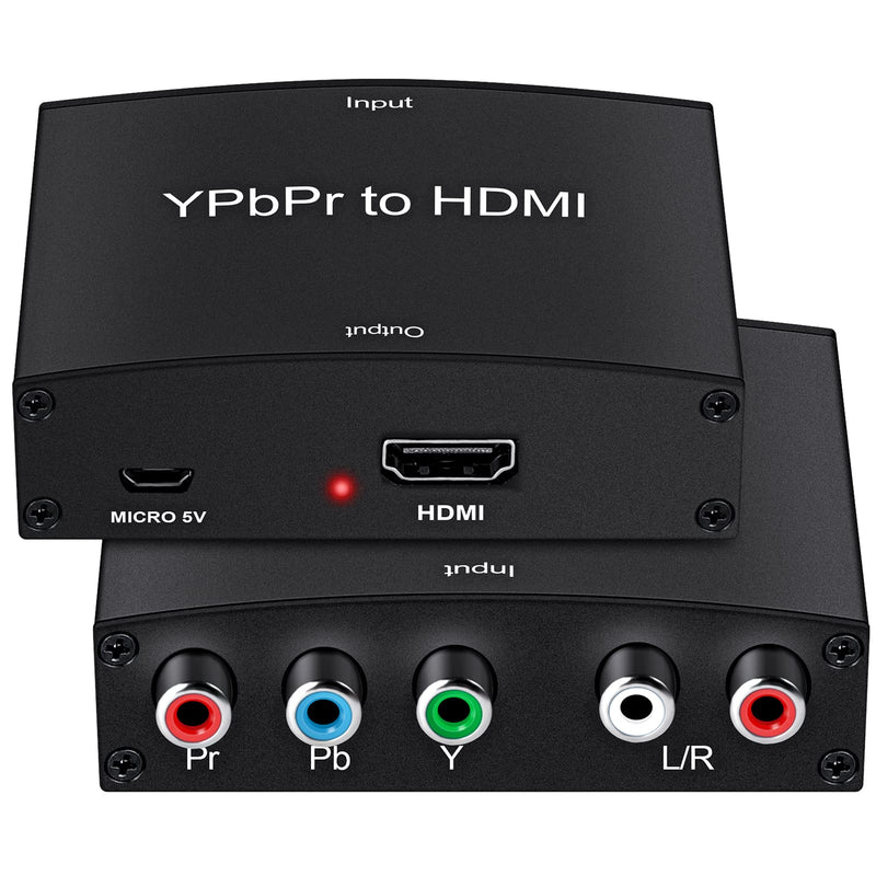  [AUSTRALIA] - Component to HDMI Adapter, YPbPr to HDMI Coverter + R/L, NEWCARE Component 5RCA RGB to HDMI Converter Adapter, Supports 1080P Video Audio Converter Adapter for DVD PSP to HDTV Monitor