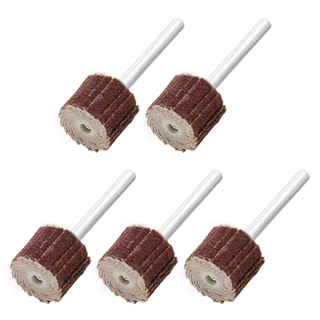  [AUSTRALIA] - Utoolmart 8 Pcs 12x12mm Flap Wheel 120 Grits Abrasive Grinding Head with 1/8 inches Shank for Rotary Tool 120# 8pcs