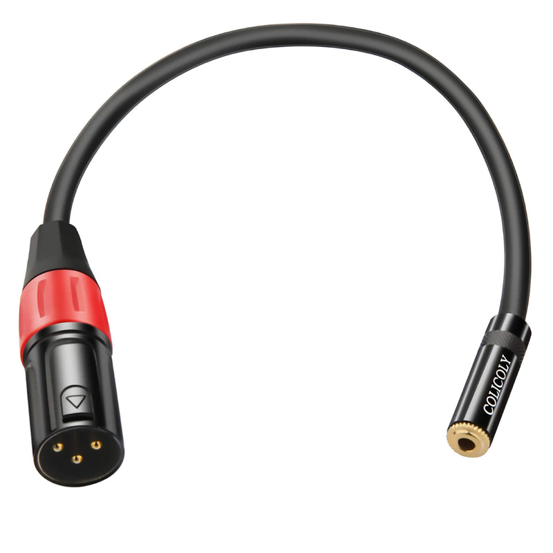  [AUSTRALIA] - COLICOLY 3.5mm Female to XLR Male Balanced Audio Converter Cable Adapter - 1ft