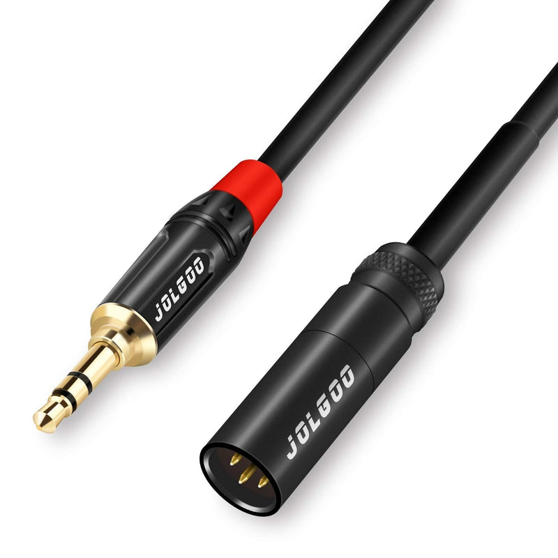  [AUSTRALIA] - Mini XLR Male to 3.5mm Stereo Audio Plug Cable, 3-pin Mini XLR Male to 1/8" TRS Plug Cable, for BMPCC 4K Camera Video Assist 4K Sharp 8K, 6.6 Feet - JOLGOO