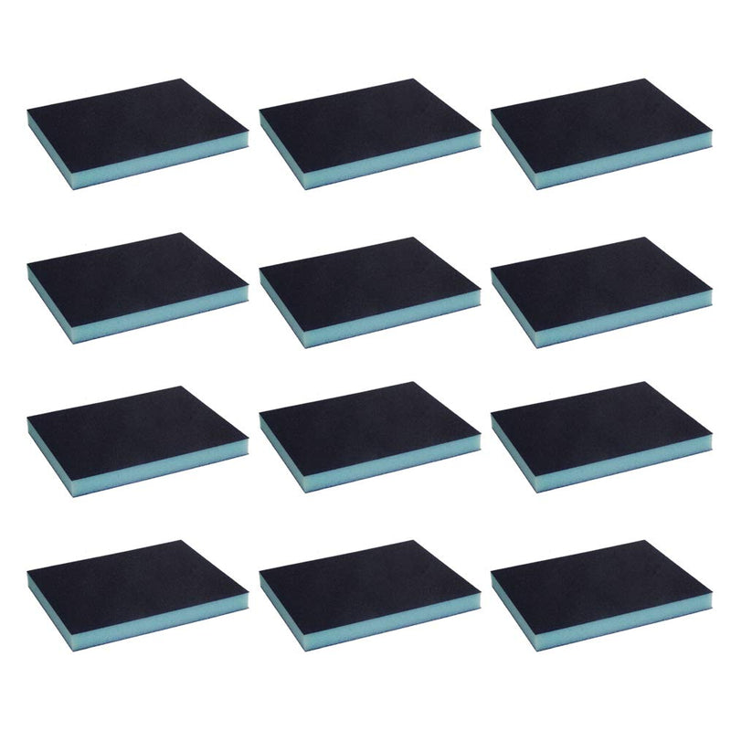  [AUSTRALIA] - Utoolmart Blue Sanding Sponge Sanding Blocks 220-Grits Medium Grit Sand Block Pad for Kitchen Metal/Drywall/Wood 12pcs 220# Bule