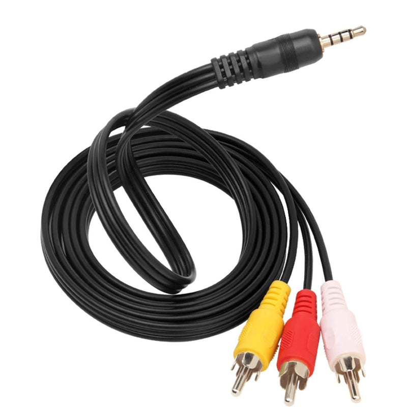 FEIYIU 8FT 3.5mm to 3 RCA Male Plug AV Audio Video Stereo AUX Cable for TV, TV Box, Home Theater - LeoForward Australia