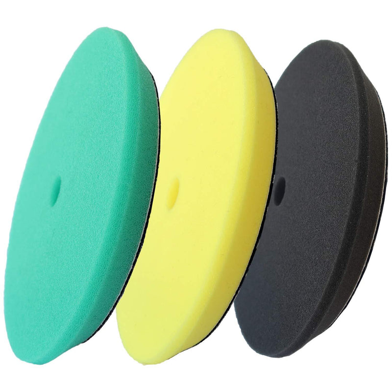  [AUSTRALIA] - 3pcs 5 inch Polishing Pads, Foam Buffing Pads Buffer Pads kit for Car, Polisher Pad Buffing Wheel for Sanding, Compounding, Polishing and Waxing, 6'' Sponge for 5'' Backing Plate
