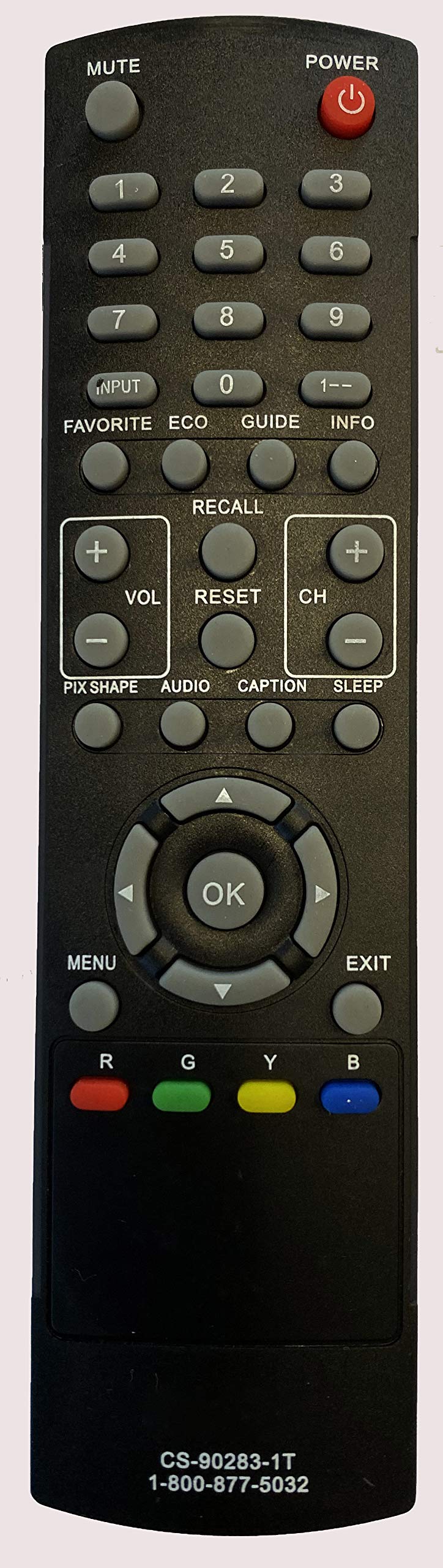New CS-90283-1T Remote Control Replaced for SANYO TV DP32242 DP55441 DP46142 DP40142 DP42142 DP32640 DP42740 DP42841 DP46841 DP50741 DP50842 DP24E14 - LeoForward Australia