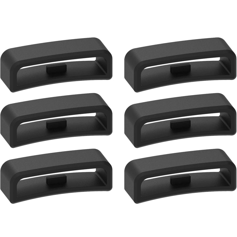  [AUSTRALIA] - 28mm Width Band Keeper Compatible with Garmin Vivoactive HR/Forerunner 910XT Fastener Loops Replacement Band Holder Compatible with Fitbit Surge Bands, 6 Pack.